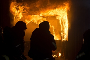 Pożar w Olsztynie. Palił się salon kosmetyczny przy ul. Żeromskiego