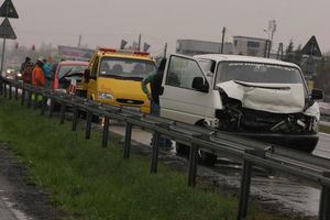 Pięć samochodów zderzyło się w Łomiankach