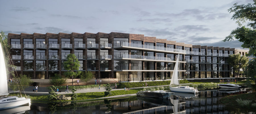 Czy tak będzie wyglądał kompleks apartamentów Riverside Apartments w Elblągu?