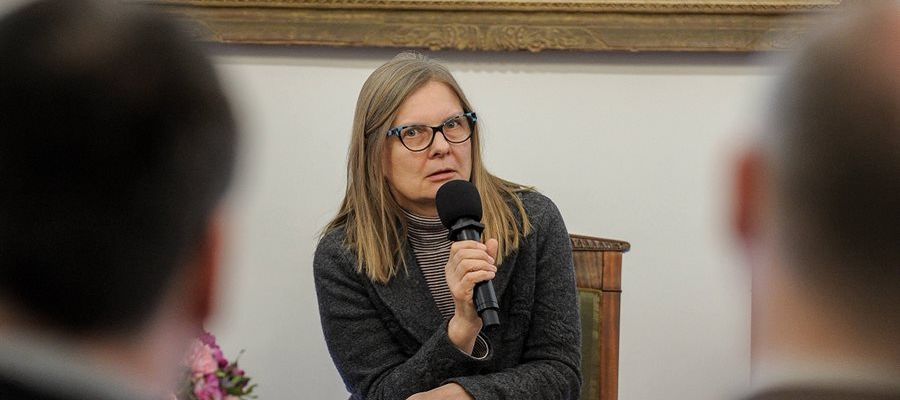 Anna Nasiłowska podczas debaty o kulturze "Przedwiośnie współczesne" 