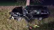 18 - letni kierowca wpadł do rowu i uderzył w drzewo