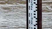 Wysoki poziom wody w rzece Pasłęce