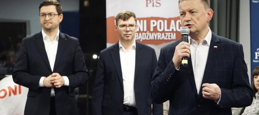 Poseł Mariusz Błaszczak, na spotkaniu w Olsztynie