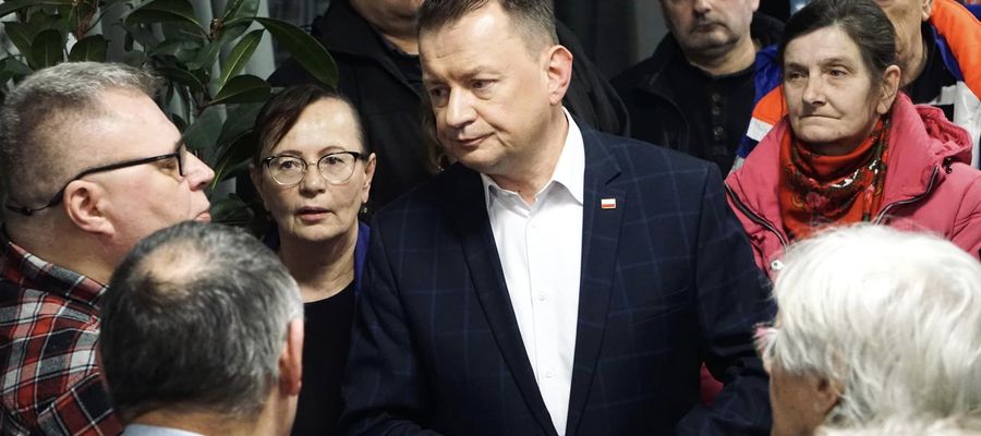 Poseł Mariusz Błaszczak, na spotkaniu w Olsztynie