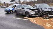 73-latek nie ustąpił pierwszeństwa i skasował mitsubishi