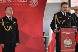 Pożegnanie komendanta powiatowego iławskiej straży st. bryg. Piotra Wlazłowskiego