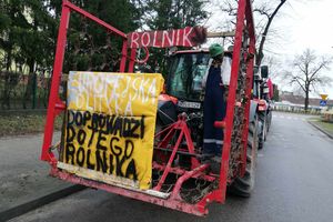 Protest rolników w Morągu