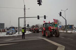 Protest rolników w powiecie mrągowskim. Są utrudnienia w ruchu