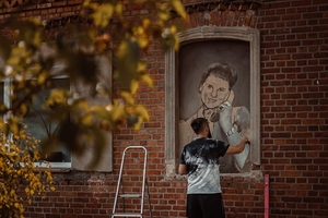 Historia Gietrzwałdu malowana na deskach