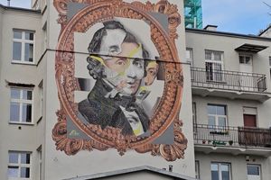 [WIDEO] Mural Chopina w nowym świetle: Eksperyment z ekspresją