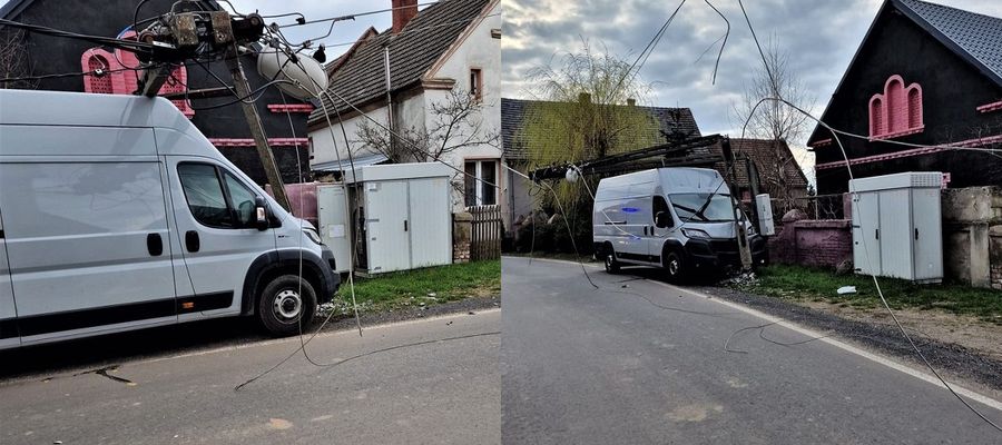 Kierował pod wpływem narkotyków. Swoją podróż skończył na słupie