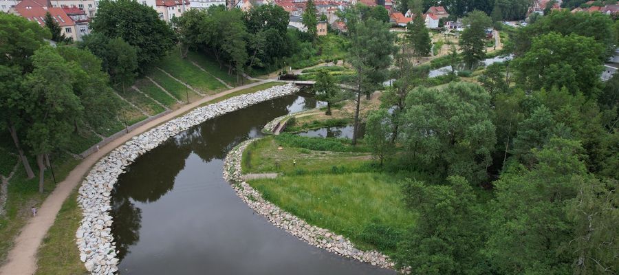 Łyna w Lidzbarku Warmińskim