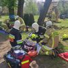 Ćwiczenia jednostek ochrony przeciwpożarowej w Dąbrowie