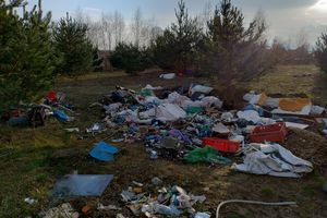 Nielegalne wysypisko śmieci w Napierkach