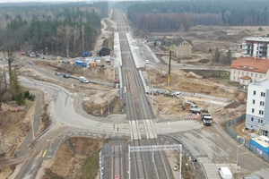 Rail Baltica – postępują prace na stacji i wiaduktach w Ełku 