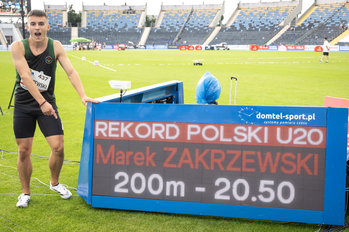 Marek Zakrzewski po biegu w finale na 200 m mężczyzn