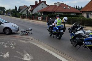 Potrącenie rowerzystki na ul. Olsztyńskiej w Nidzicy