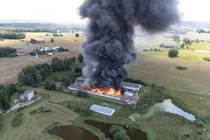 Pożar kurnika w Jędrychówku 