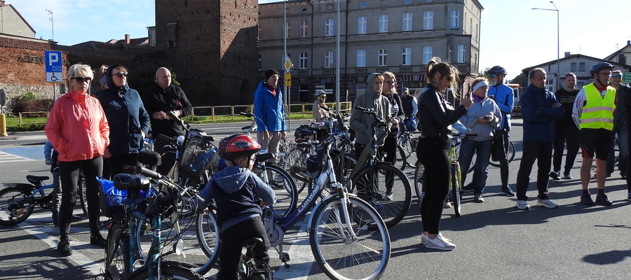 Przed startem pikniku rowerowego w Nowym Mieście