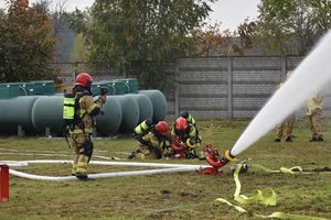 Strażackie ćwiczenia w rozlewni gazu płynnego