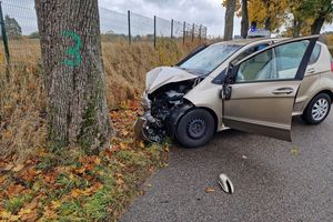 Wypadek koło Ornowa. Dwie osoby w szpitalu