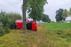 Chciał ominąć sarnę. Uderzył autem w przepust