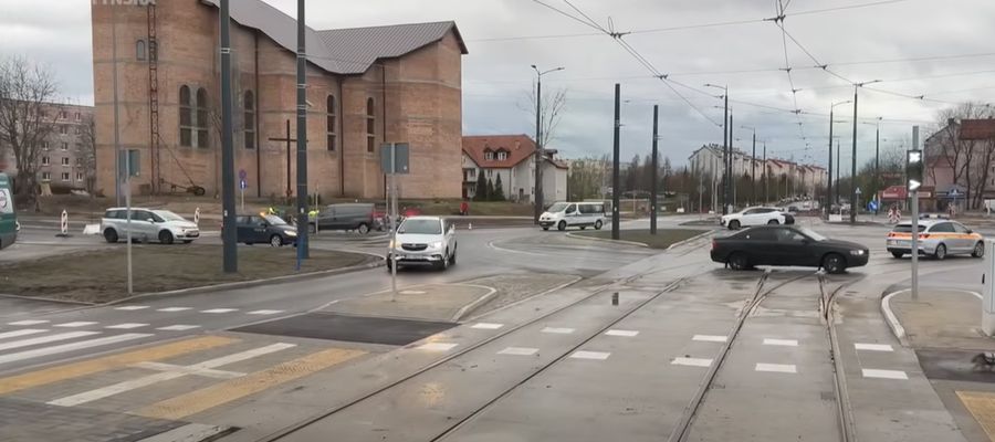 Zbieg ulic Krasickiego i Wilczyńskiego w Olsztynie 