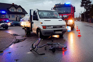 Kierujący samochodem dostawczym potrącił rowerzystkę