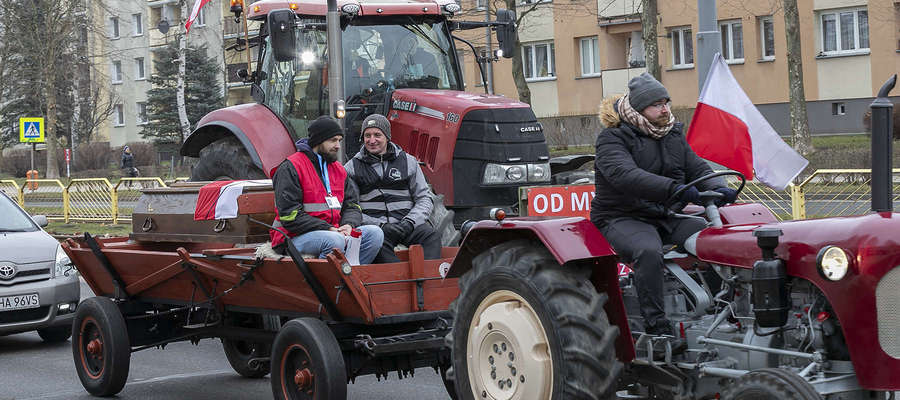 Protest rolników w Elblągu (9.02.2024 r.)