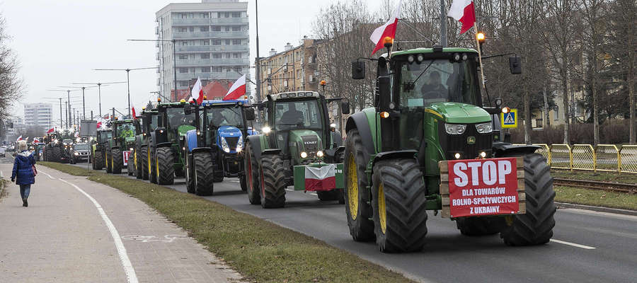 Protest rolników w Elblągu (9.02.2024 r.)