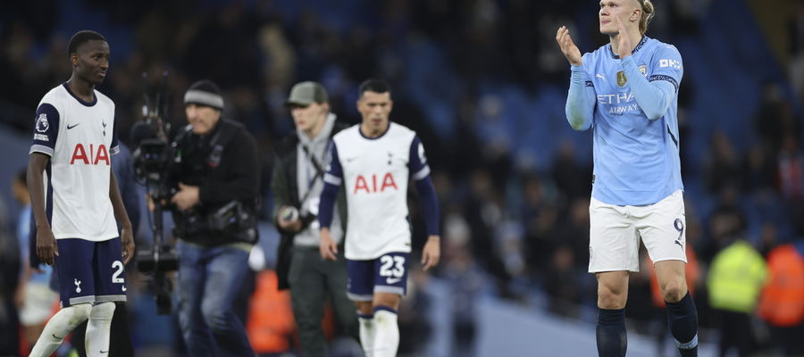  Erling Haaland z Manchesteru City po porażce z Tottenhamem