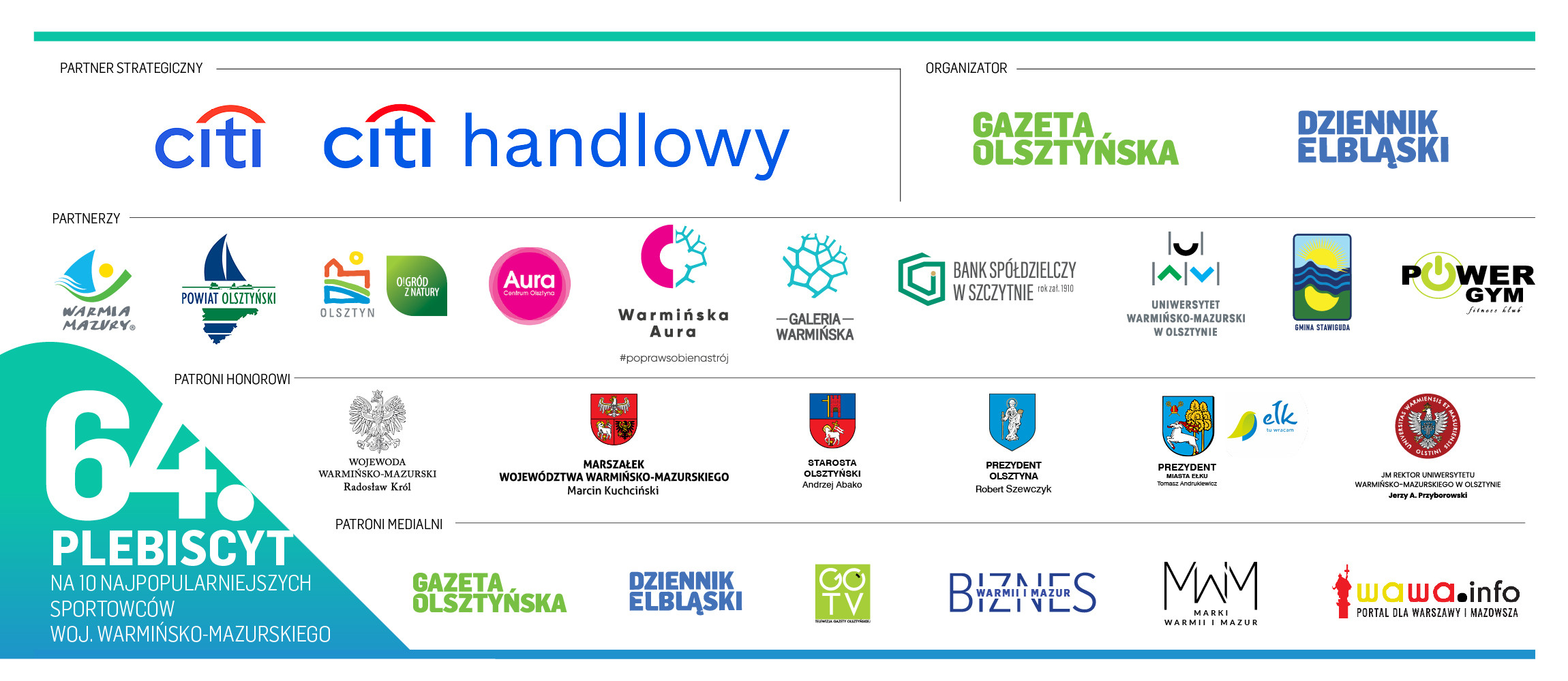 Partnerzy i Sponsorzy Plebiscytu