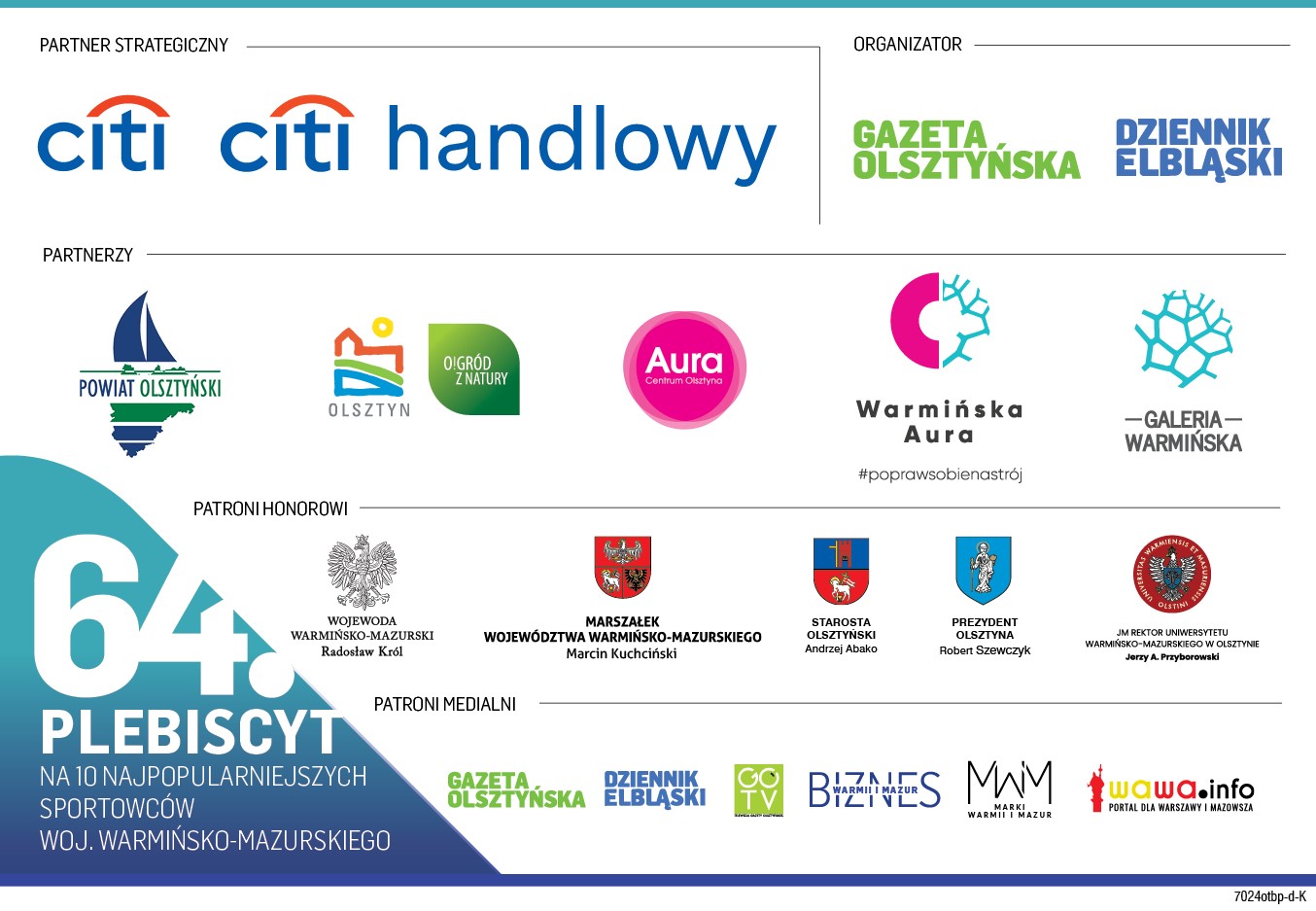 Partnerzy i Sponsorzy Plebiscytu