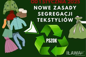 Nowe zasady segregacji tekstyliów- od 1 stycznia 2025 r.