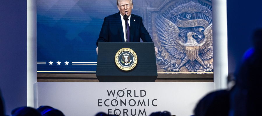 Donald Trump w Davos.