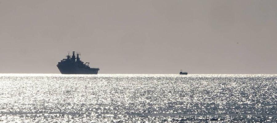 Ship in the Baltic Sea. 