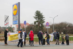 Pikiety przed sklepami Lidl, także w Lubawie