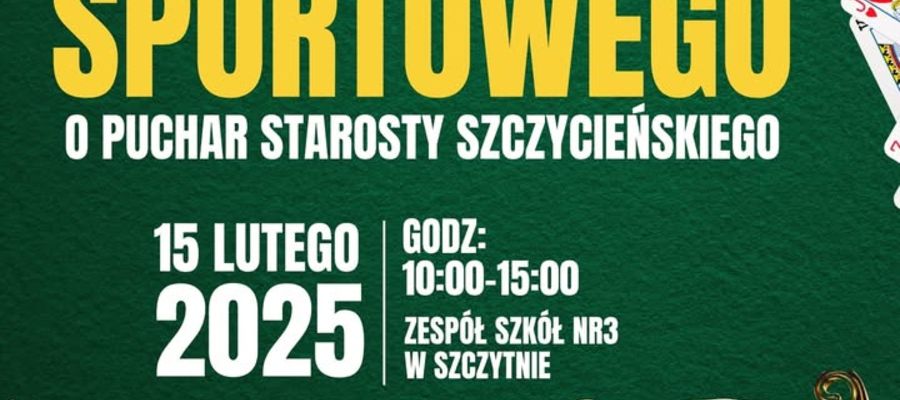 Turniej Par Brydża Sportowego o Puchar Starosty Szczycieńskiego