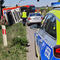 Wypadek ciężarówki na skrzyżowaniu ul. Nowowiejskiej i DW 587 w Mławie. Ranny kierowca trafił do szpitala