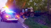 Pijany i poszukiwany jechał traktorem