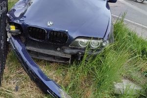 Zderzenie trzech pojazdów na DK15