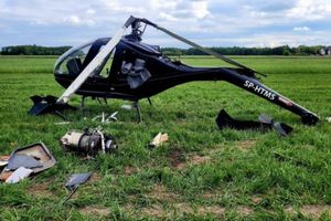 Groźny wypadek na Mazowszu: rozbił się śmigłowiec 