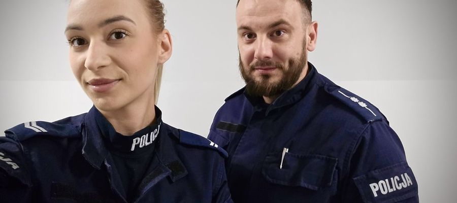 St. sierż. Karolina Kryszkiewicz i asp. Michał Bączaj 