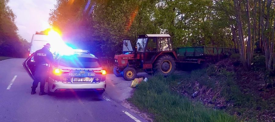 Pijany traktorzysta z dożywotnim zakazem był poszukiwany przez prokuraturę
