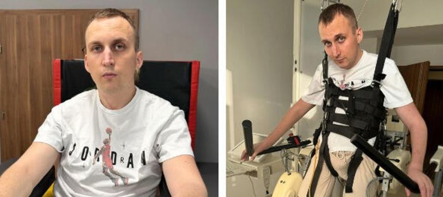 Obecnie Mateusz przebywa w klinice rehabilitacyjnej. Każdego dnia ciężko ćwiczy, mierząc się z bólem i ograniczeniami, by odzyskać choć część sprawności