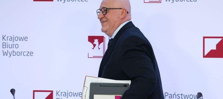 Przewodniczący Państwowej Komisji Wyborczej sędzia Sylwester Marciniak.