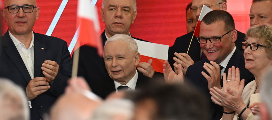 Jarosław Kaczyński podczas wyboru wyborczego w Gdańsku.