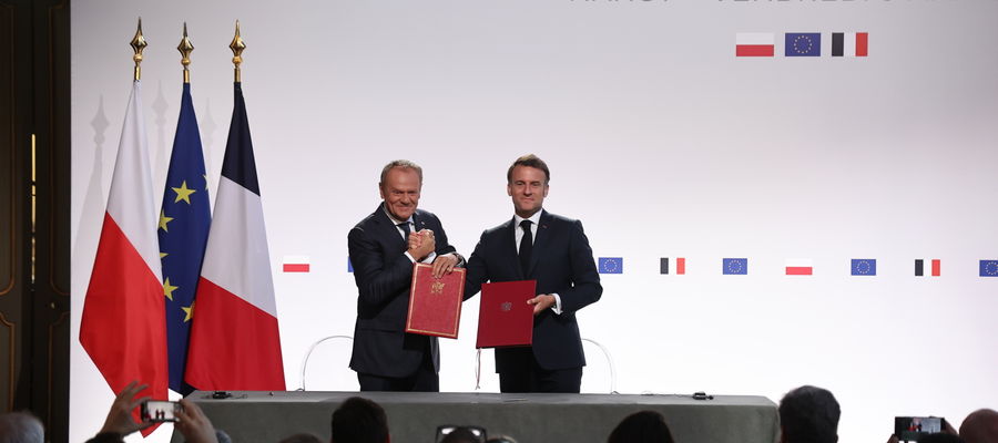 Emmanuel Macron i Donald Tusk podpisali traktat polsko-francuski 