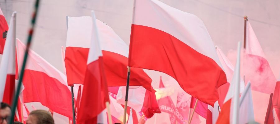 Zdjęcie z największego Marszu patriotycznego w ciągu roku - Marszu Niepodległości
