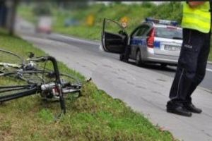 Potrącenie rowerzystki w Mikołajkach